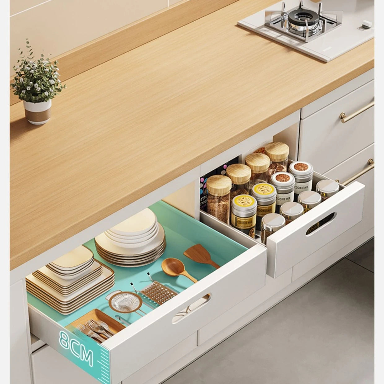 Pull-out Drawer supplies holder