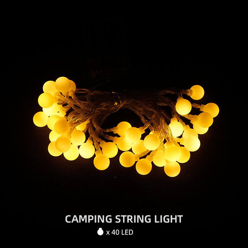 Outdoor Camping LED Small String Lights Canopy Tent Lights Waterproof Warm Light Atmosphere Lights Camping Lights String Party Decoration Lights