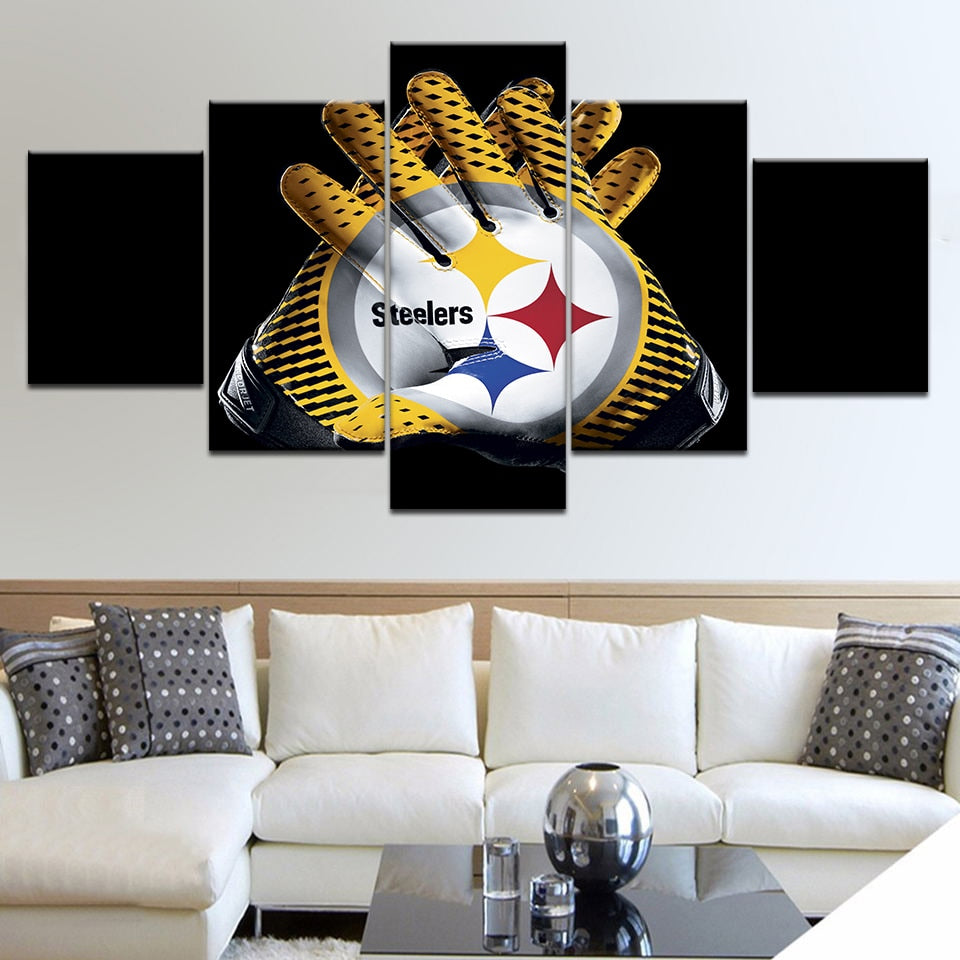 5pcs HD Printing Canvas Painting American Football Glove Art Group Home Decor Wall Poster Modular Picture