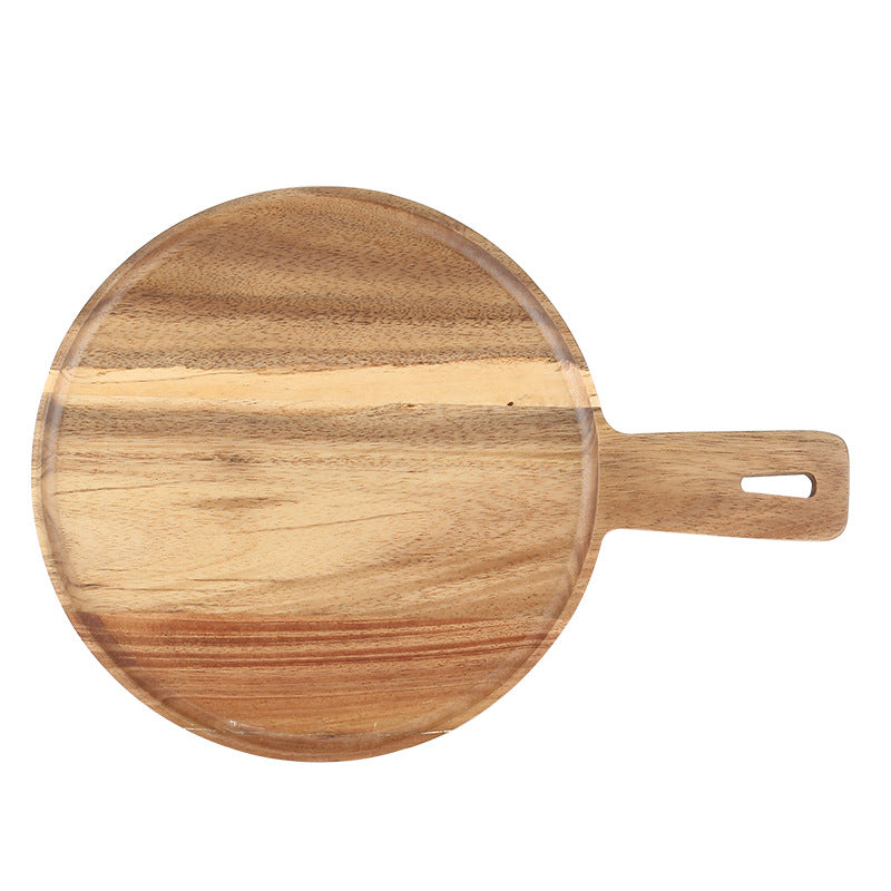 Acacia Wood Pizza Plate Kitchen Tableware Wooden Steak Sushi Barbecue Bread Tray Tableware Western Dishes