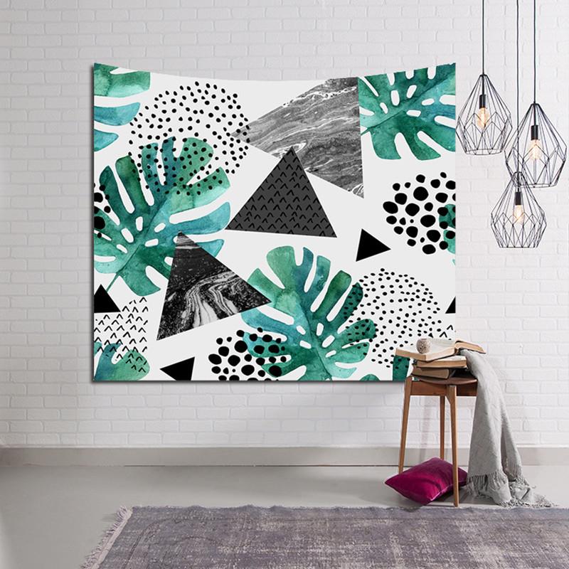 3D Green plant tapestry Galaxy Hanging Wall Tapestry Hippie Retro Home Decor Yoga Beach Towel 150x130cm/150x102cm