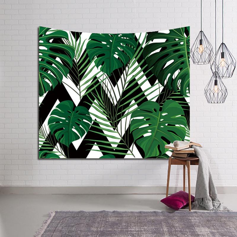 3D Green plant tapestry Galaxy Hanging Wall Tapestry Hippie Retro Home Decor Yoga Beach Towel 150x130cm/150x102cm