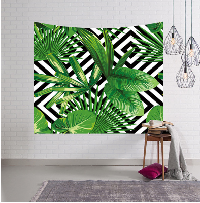 3D Green plant tapestry Galaxy Hanging Wall Tapestry Hippie Retro Home Decor Yoga Beach Towel 150x130cm/150x102cm