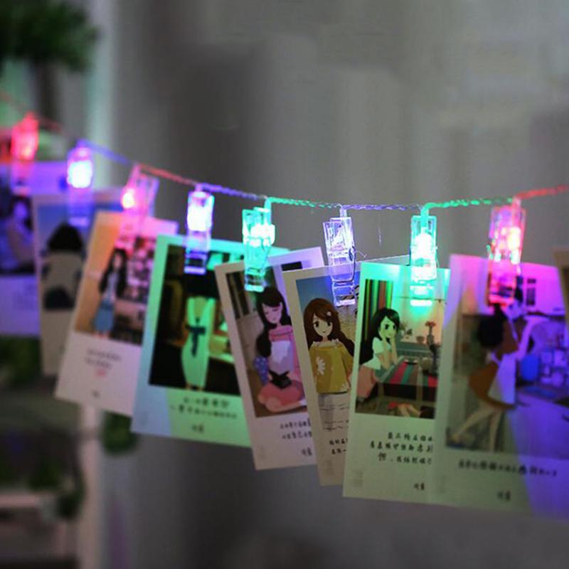 1M 2M 3M Photo Clip Holder led strip LED String lights For Christmas New Year Party Wedding Home Decoration Fairy lights