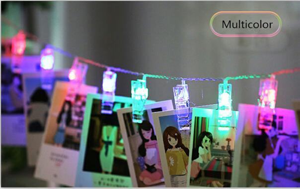 1M 2M 3M Photo Clip Holder led strip LED String lights For Christmas New Year Party Wedding Home Decoration Fairy lights