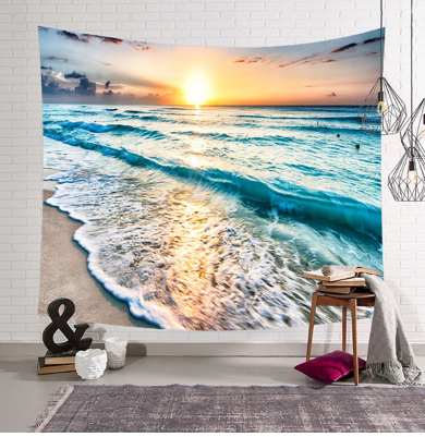 3D Beach wavet pestry Hanging Wall Tapestry Hippie Retro Home Decor Yoga Beach Towel