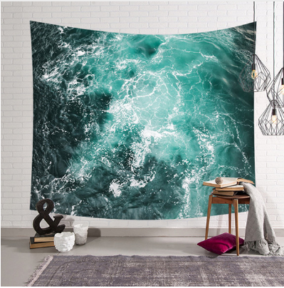 3D Beach wavet pestry Hanging Wall Tapestry Hippie Retro Home Decor Yoga Beach Towel