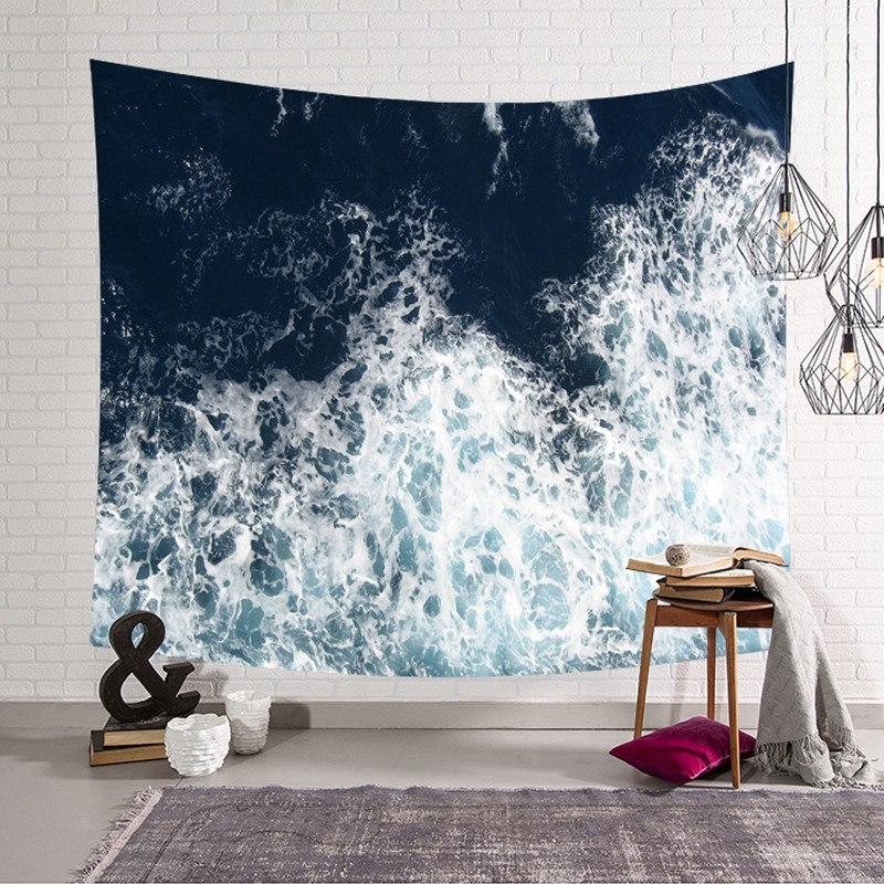 3D Beach wavet pestry Hanging Wall Tapestry Hippie Retro Home Decor Yoga Beach Towel