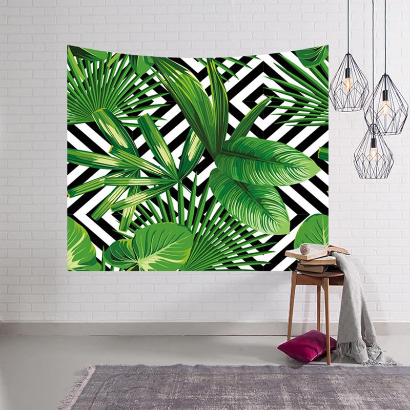 3D Green plant tapestry Galaxy Hanging Wall Tapestry Hippie Retro Home Decor Yoga Beach Towel 150x130cm/150x102cm