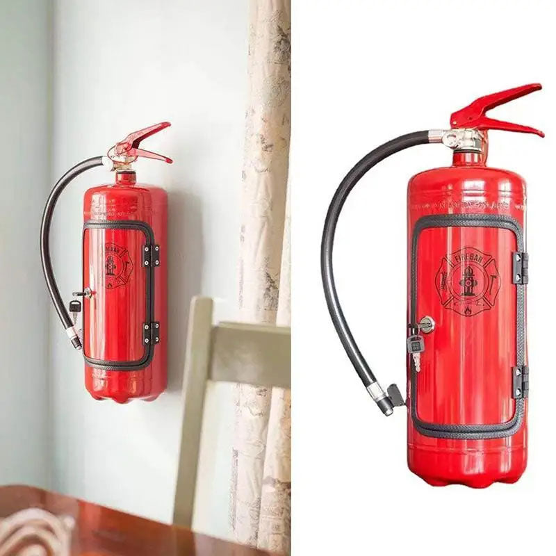 Fire Extinguisher Shape Wine Box Mini Bar Wine Cabinet Crafts Ornaments Decoration Champagne Liquor Storage Box