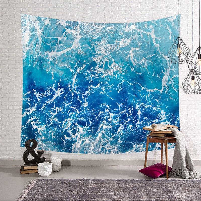 3D Beach wavet pestry Hanging Wall Tapestry Hippie Retro Home Decor Yoga Beach Towel