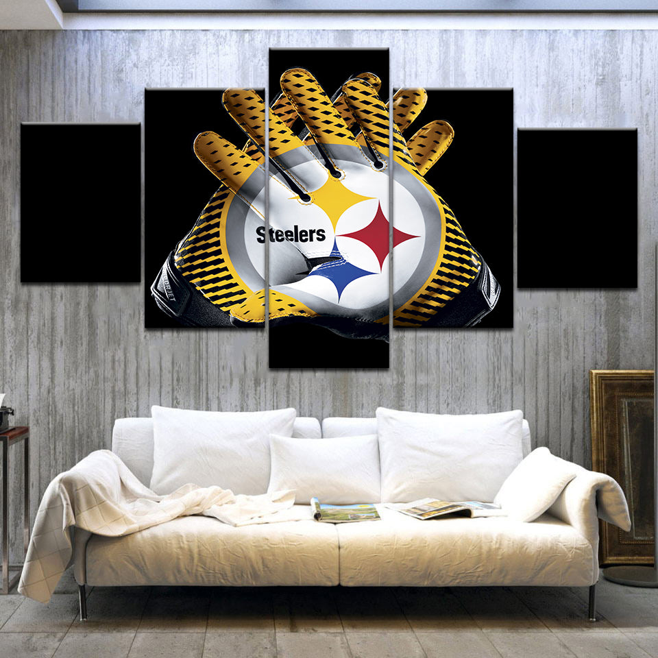 5pcs HD Printing Canvas Painting American Football Glove Art Group Home Decor Wall Poster Modular Picture