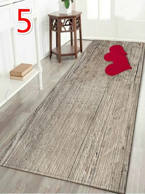 WUJIE Fashion "Home" Printed Wood Pattern Floor Rug for Living Room Washable Bedroom Mat Home Decor Kitchen Carpet Welcome Mat