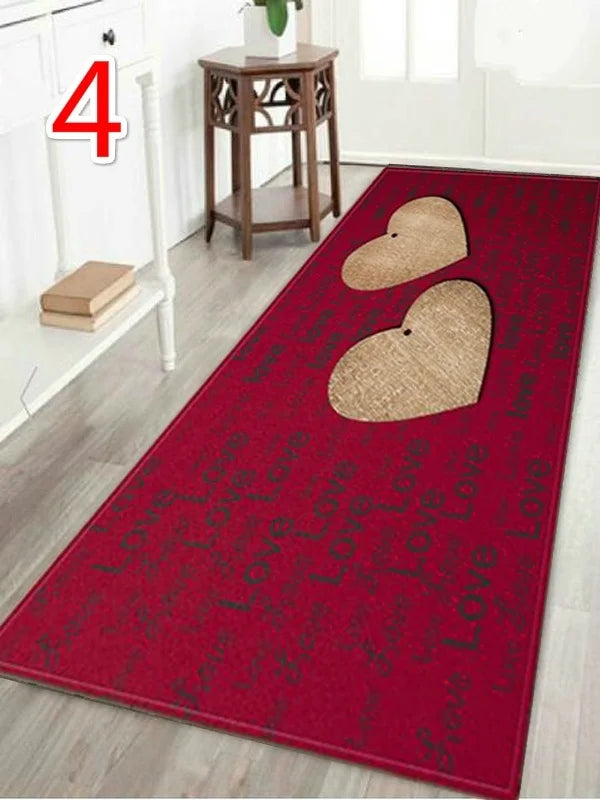 WUJIE Fashion "Home" Printed Wood Pattern Floor Rug for Living Room Washable Bedroom Mat Home Decor Kitchen Carpet Welcome Mat