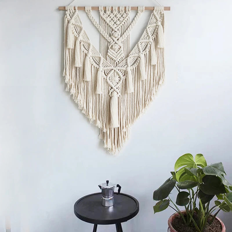 New Hot Macrame Wall Hanging Tapestry Wall Decor Boho Chic Bohemian Woven