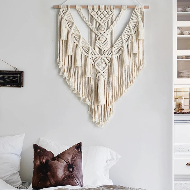 New Hot Macrame Wall Hanging Tapestry Wall Decor Boho Chic Bohemian Woven