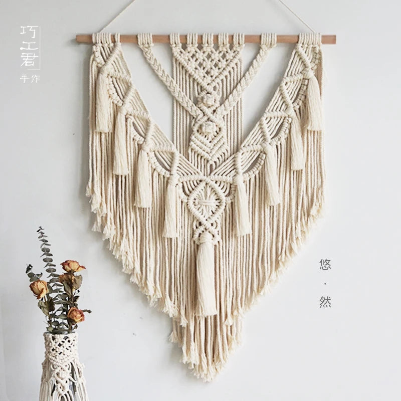 New Hot Macrame Wall Hanging Tapestry Wall Decor Boho Chic Bohemian Woven